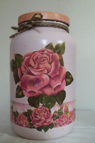 Pote Vidro Rosa